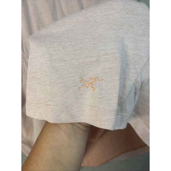 Arc'teryx Ardena Dress Short Sleeve Cotton Blend Lightweight Pink Purple Size L - Picture 5 of 6